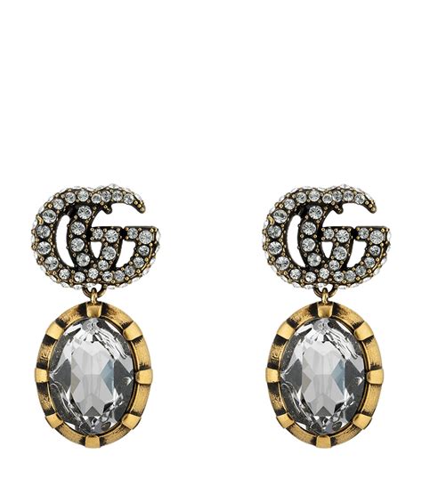 Crystal Double G earrings .